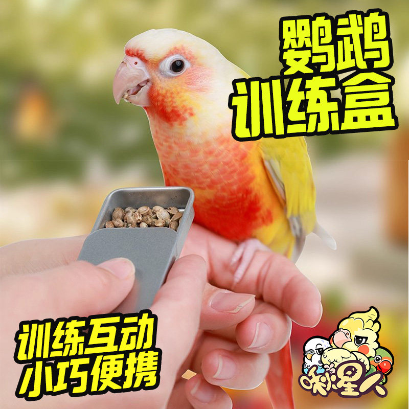 啾星人鹦鹉训鸟食盒虎皮玄凤上手训练外出饲料盒鸟粮奖励道具互动,宠物/宠物食品及用品,鸟禽其他,淘宝优惠券,粉丝福利购,淘宝优惠卷