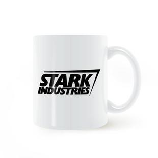 Man史塔克钢铁侠标志马克杯陶瓷杯子白色 Iron Stark Industries