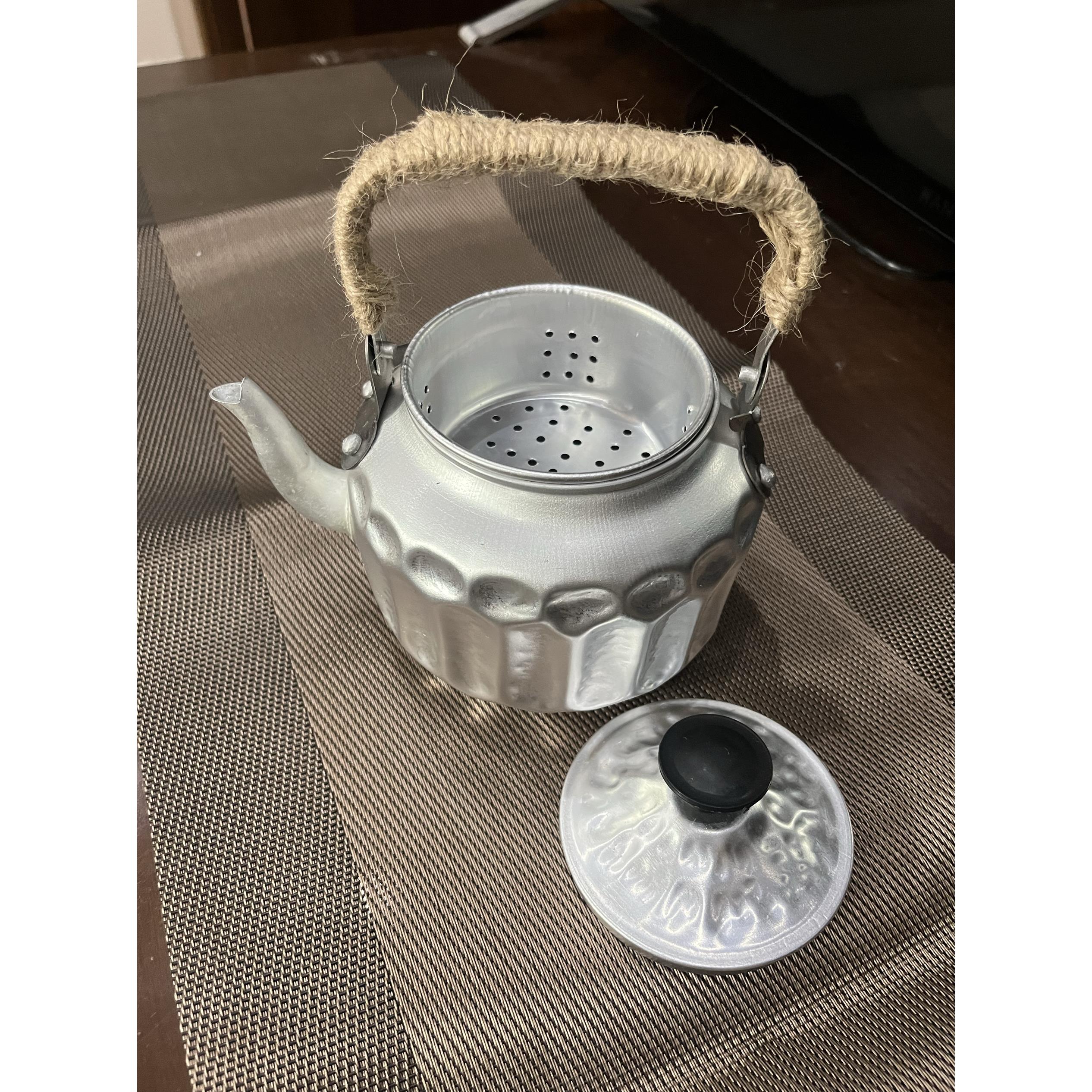 80年代怀旧茶壶老式铝壶烧水壶铝制泡家用户外壶小茶壶带过滤网卡