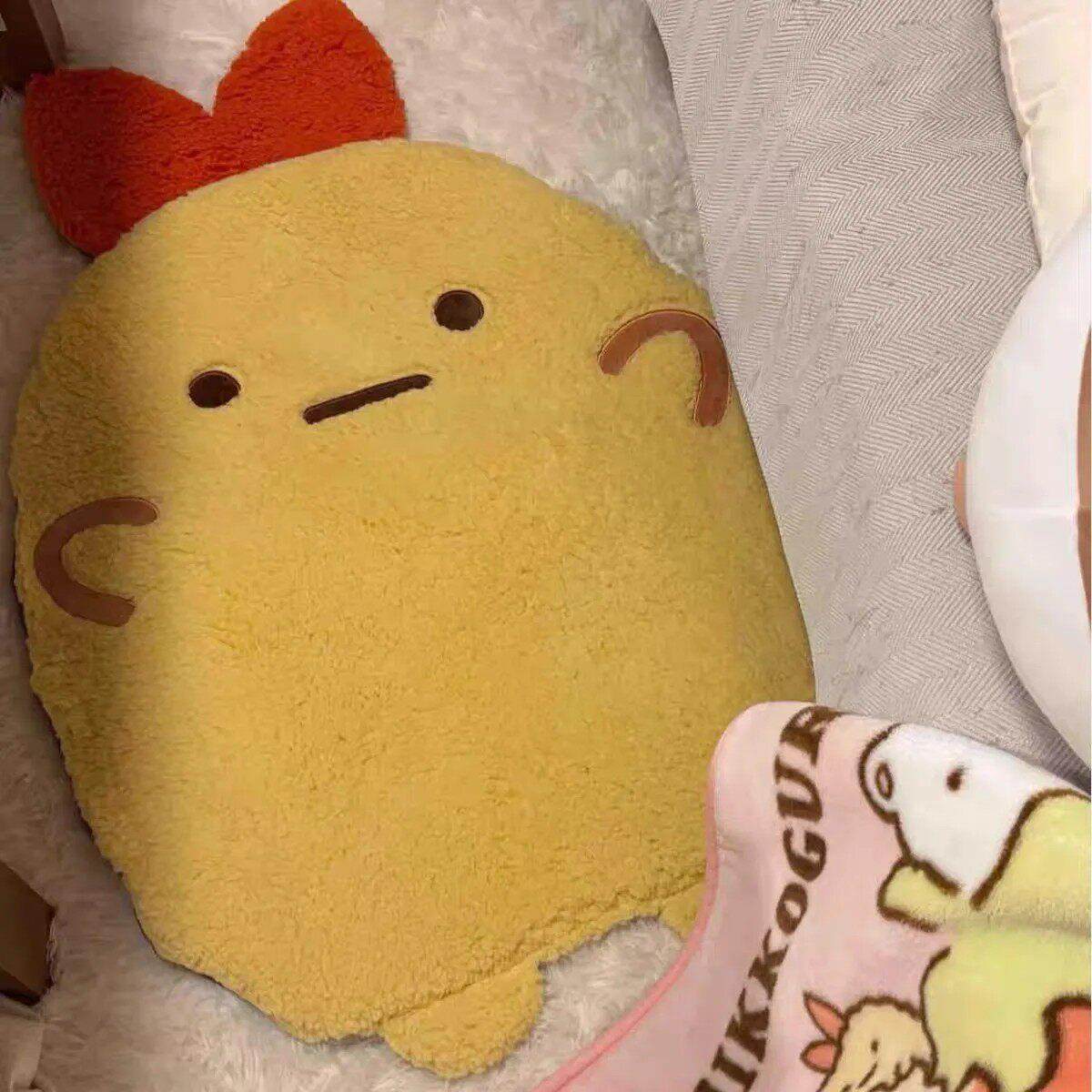 卡通可爱角落生物炸虾地毯地垫卧室女生床边地垫地毯加厚毛绒垫