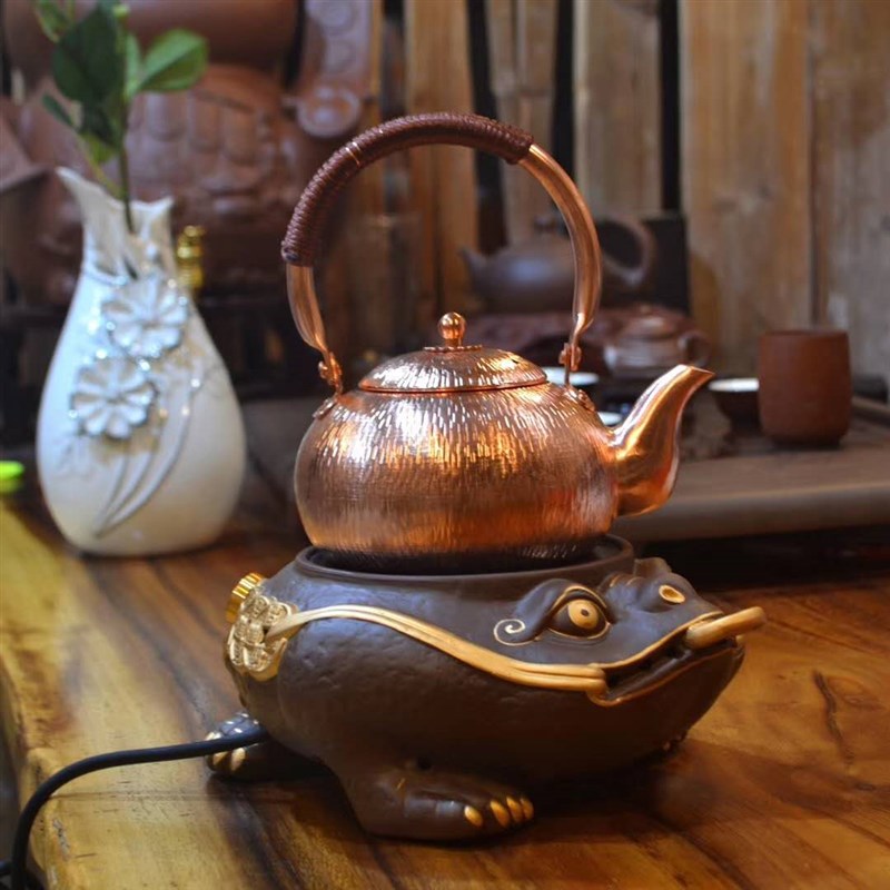 手工铜壶 烧水壶 茶壶 紫铜 铜茶壶 煮茶壶 铜壶 沏Y茶壶 养生壶