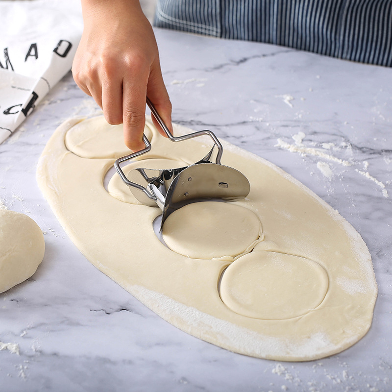 Large Dumpling Dough Circle Roller Machine Cutters Stainless