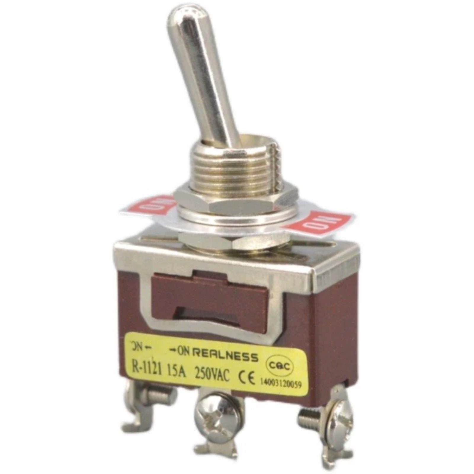REALNESS 钮子开关 摇臂开关 R-1121 ZH-1121 3脚2档 银触点