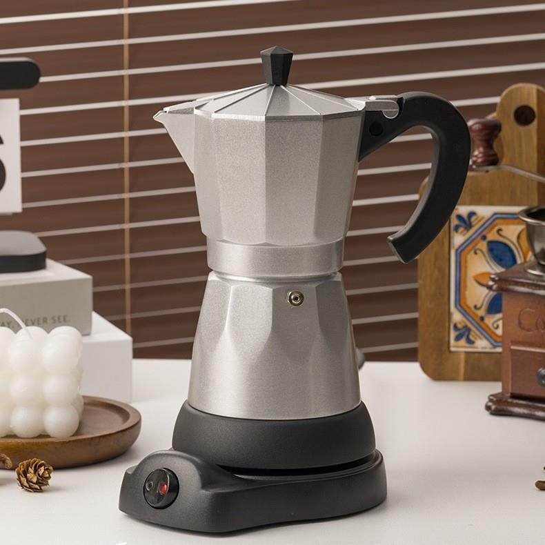咖啡电热摩卡壶自带底座懒人电动全铝咖啡机复古家用咖啡具咖啡壶,清洗/食品/商业设备,其他食品加工设备,淘宝优惠券,粉丝福利购,淘宝优惠卷