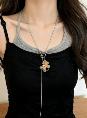 新潮小马项链女2026新款秋冬长款毛衣链轻奢高级感本命年新年礼物