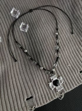 中古重工项链女复古夸张毛衣链小众精致高级感颈链配饰【羊悠悠】