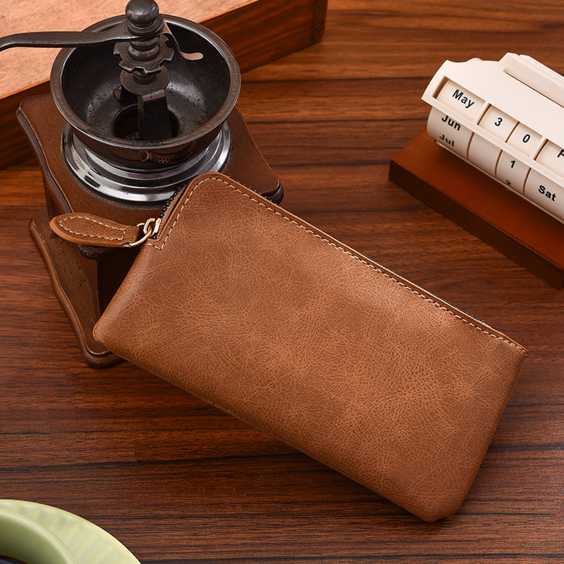 2025新款长款钱包女复古拉链卡包手拿零钱简约超薄便携卡包收纳包