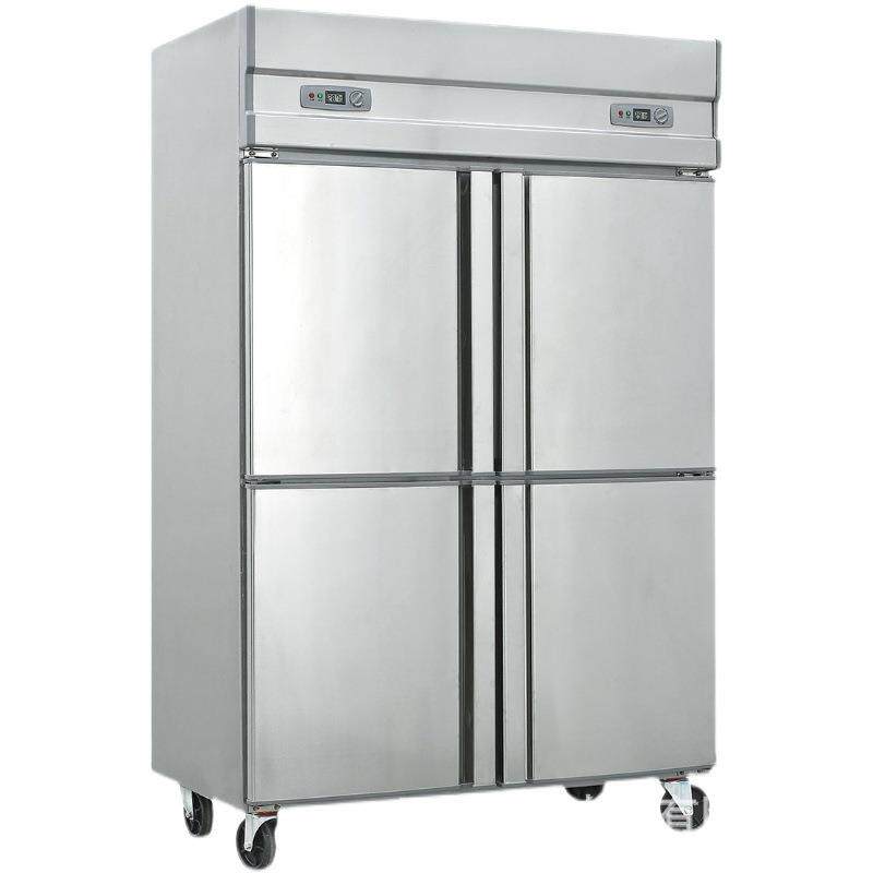 四门冰箱商用大容量冷冻双温立式四开门冰柜厨房保鲜柜冷藏工作台