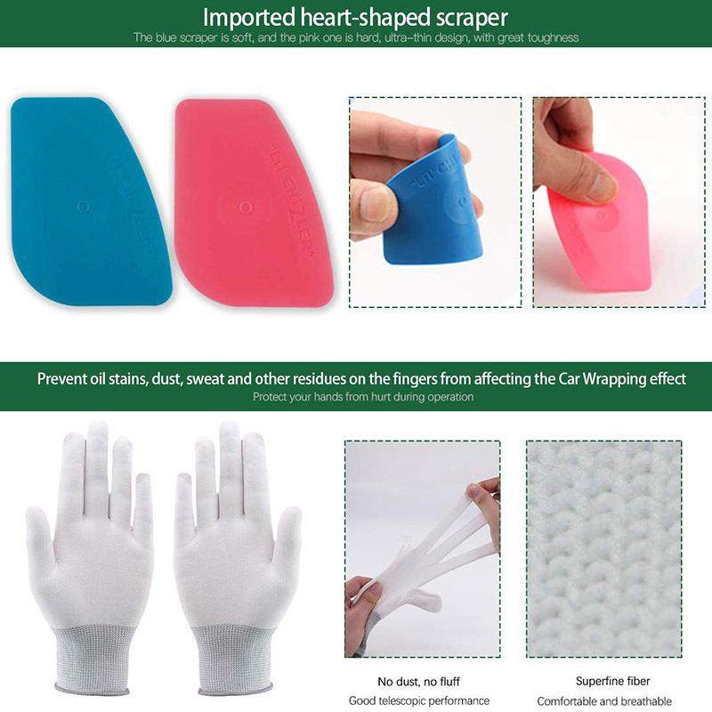 35件套塑料汽车刮板含织物毛毡刮刀、美工刀、雕刻刀和刀片、手套,五金/工具,组合套装,淘宝优惠券,粉丝福利购,淘宝优惠卷