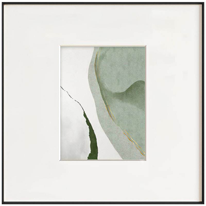 现代简约绿色抽象客厅装饰画沙发背景墙壁画艺术挂画小众卡纸摆画