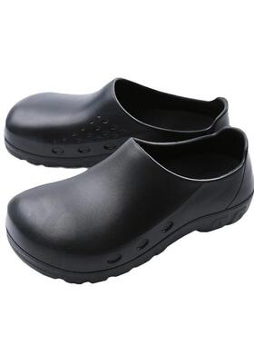 新款防砸防滑厨工鞋厨房鞋带鞋垫工作鞋钢头鞋S106防砸防滑鞋包邮