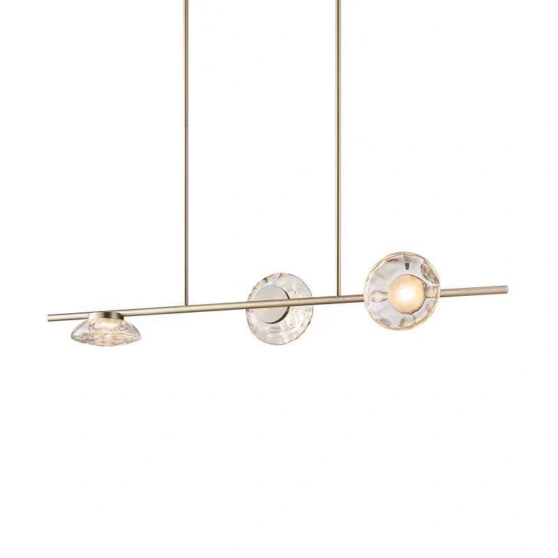 北欧D3650房现代玻厅璃吊灯餐后吧台橱窗样板展厅餐桌氛围长床头