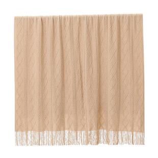 秋冬毛毯子办公室航空飞机旅行披肩午睡薄毯针织沙发线毯blanket