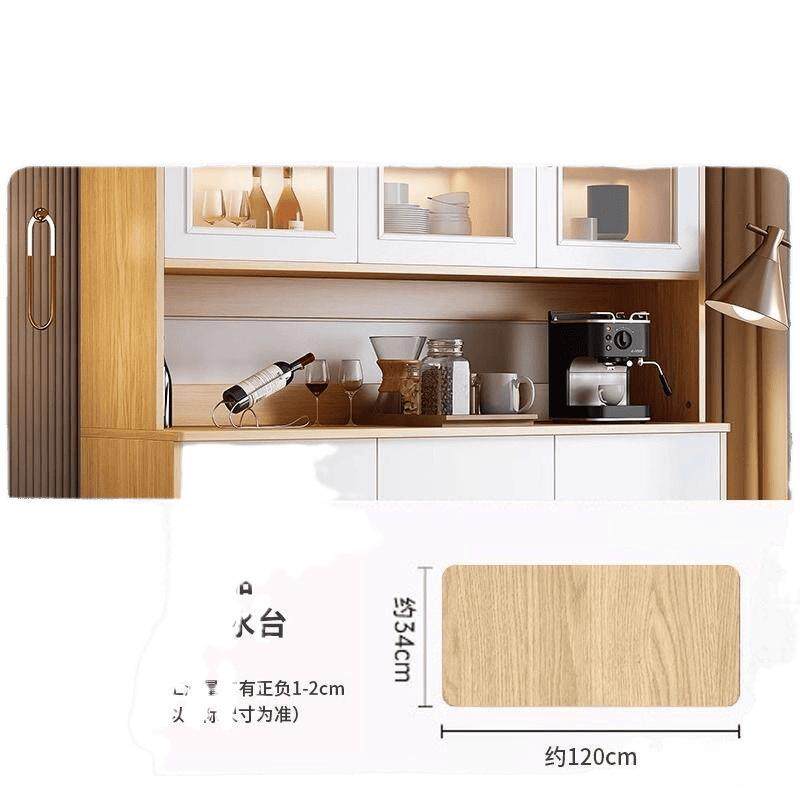 现代简约茶水柜家用餐边柜客厅一体靠墙落地餐边酒柜轻奢储物柜