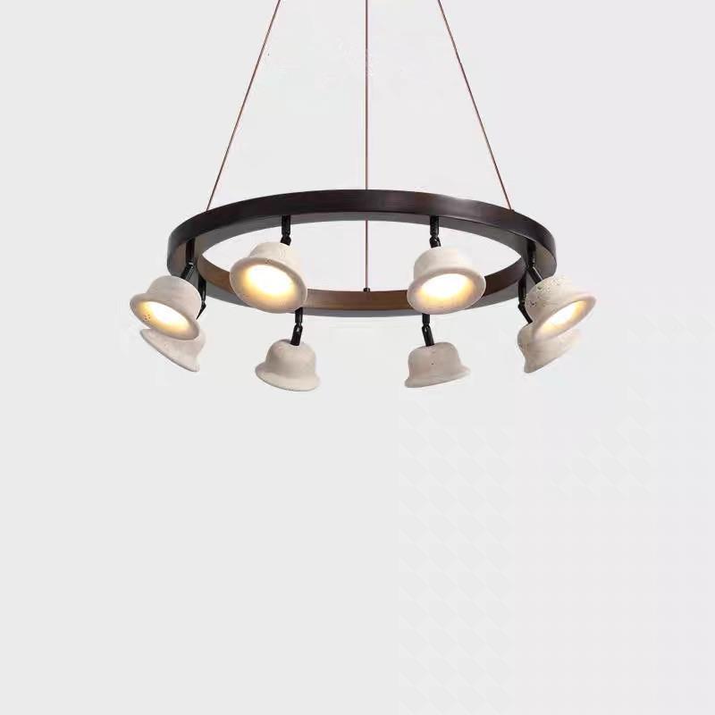 黄洞风石个性创意风铃e餐厅禧中古诧寂客厅灯吊灯48饭桌ld灯新千