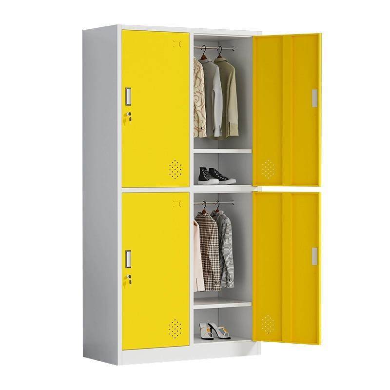 彩色更衣柜浴室健身房换衣柜带锁储物柜铁皮柜员工宿舍鞋柜碗柜子