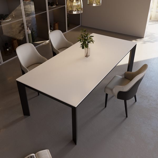 德利丰岩板餐桌大尺寸长方形别墅大户型家用写字台书桌拉米娜定制