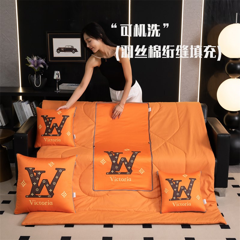 轻奢抱枕被两用二合一汽车靠垫办公室沙发午睡折叠空调被