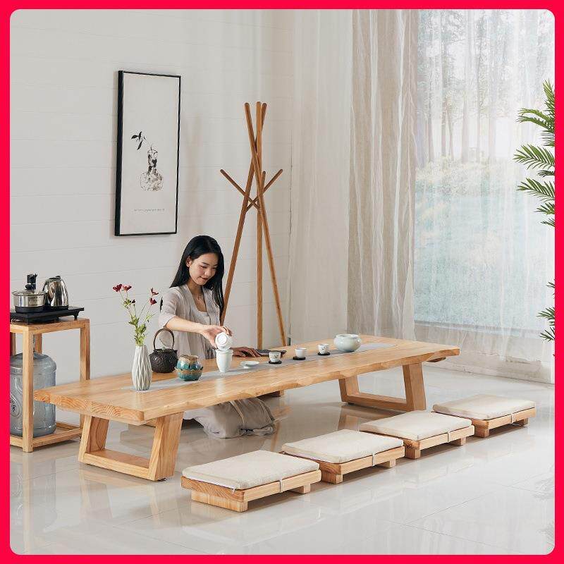 日式榻榻米茶桌实木茶几家居简约矮桌飘窗长条窗台桌子坐式炕桌