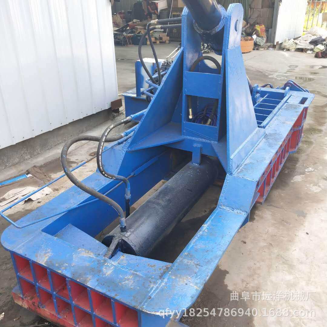 废铁桶铝管压缩成型机卧式解体汽车壳废铁压块机铝型材自动打包机
