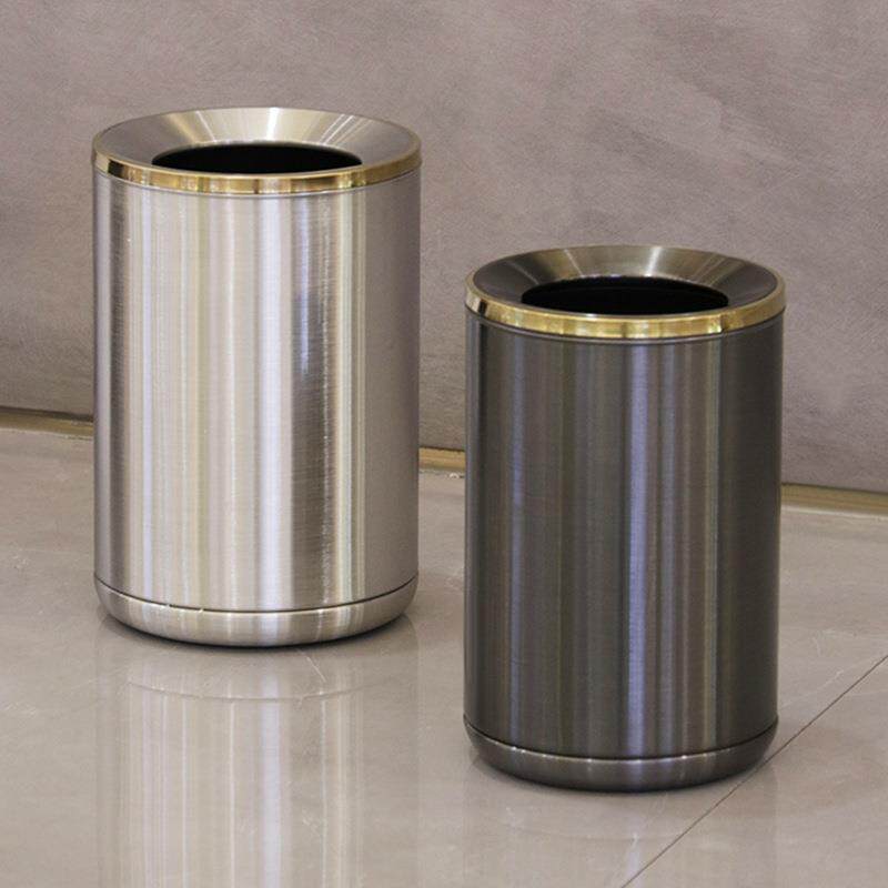 垃圾桶不锈钢无盖双层创意家用客厅卧室卫生间厕所轻奢简约收纳桶