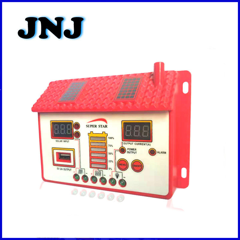 JNJ房子型太阳能控制器40A12V/24VLED数显屏带USB光伏系统