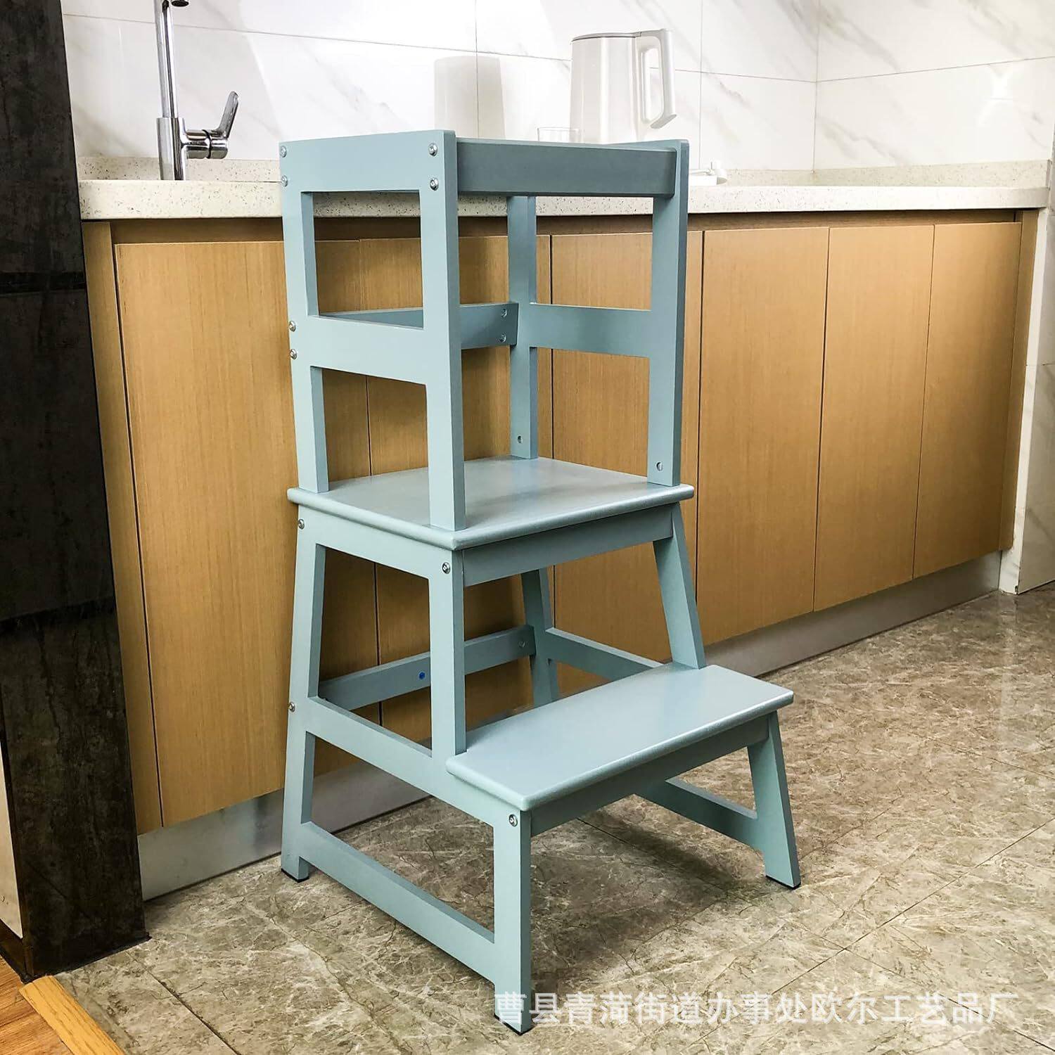多用途实木儿童防摔宝宝凳子木质儿童学习塔折叠垫脚凳洗手台阶凳