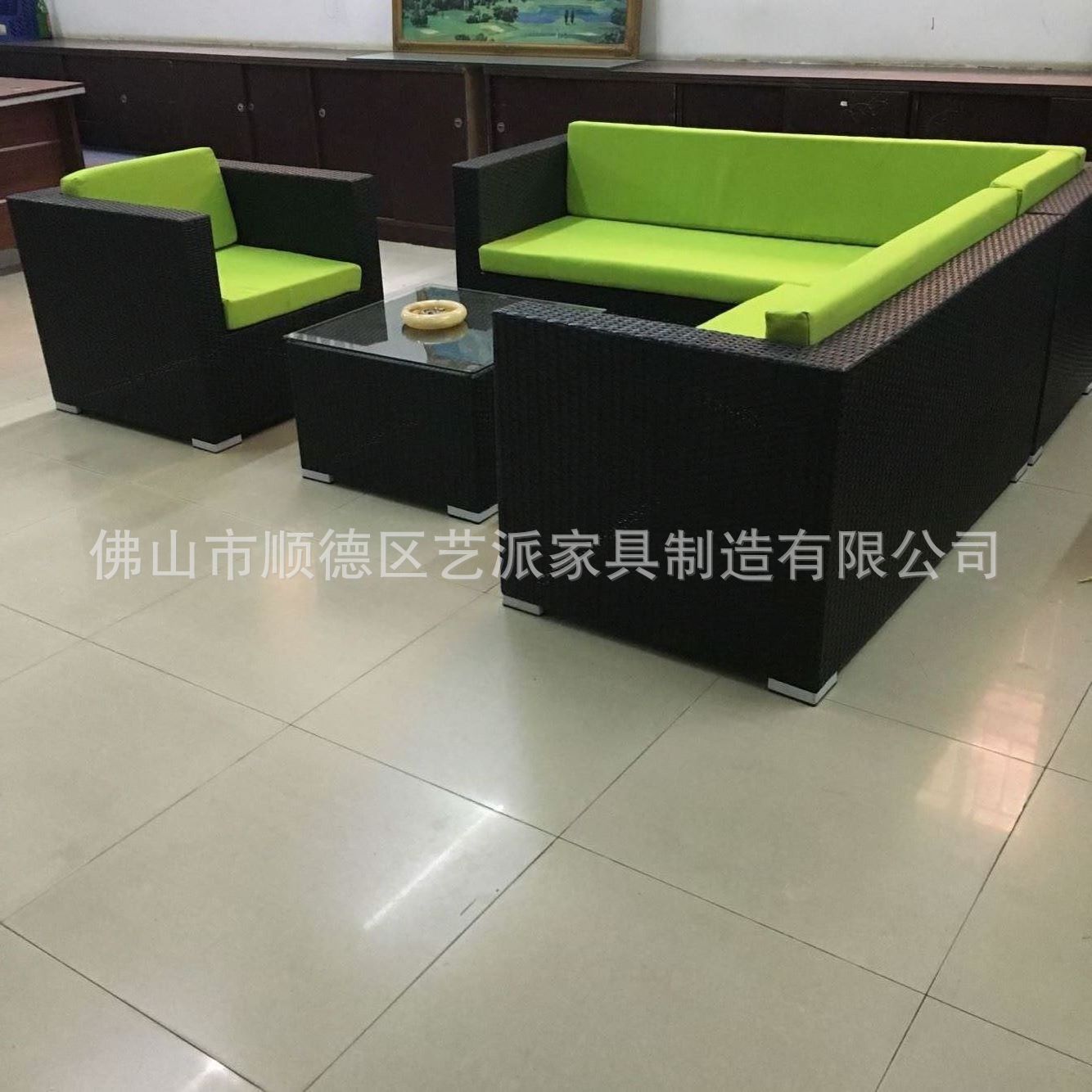 铝合金+PE藤成套沙发系列 现代坐垫懒人沙发 客厅组合家具批发