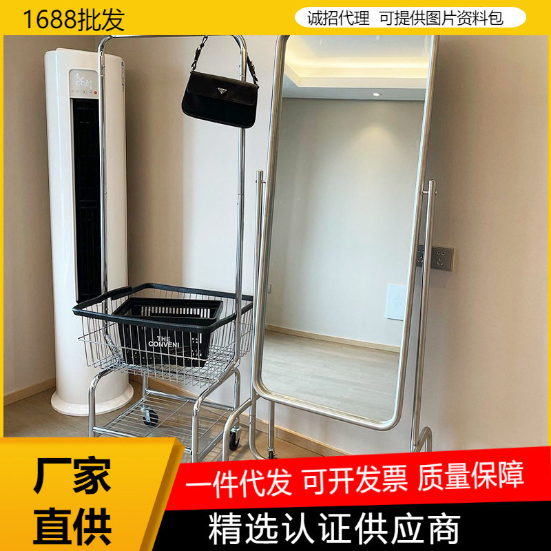 可移动挂衣架服装店推车室内晾落地卧室收纳架子伸缩衣帽架多功能
