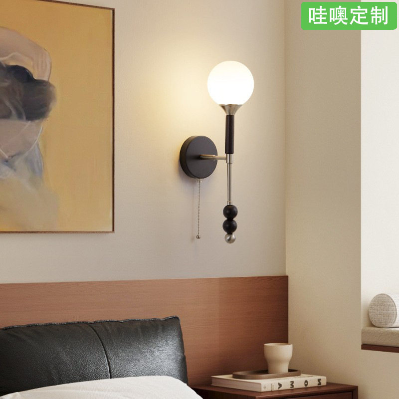 【哇噢】床头灯新款现代简约美式复古高级感创意个性沙发床头壁灯
