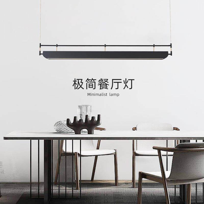 新款北欧简约长条餐厅吧台吊灯工业风商业办公空间设计师样板间灯