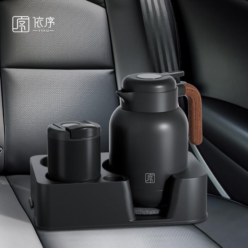 车载保温壶架固定座大容量户外水壶焖茶壶专用底座配件车用水杯架