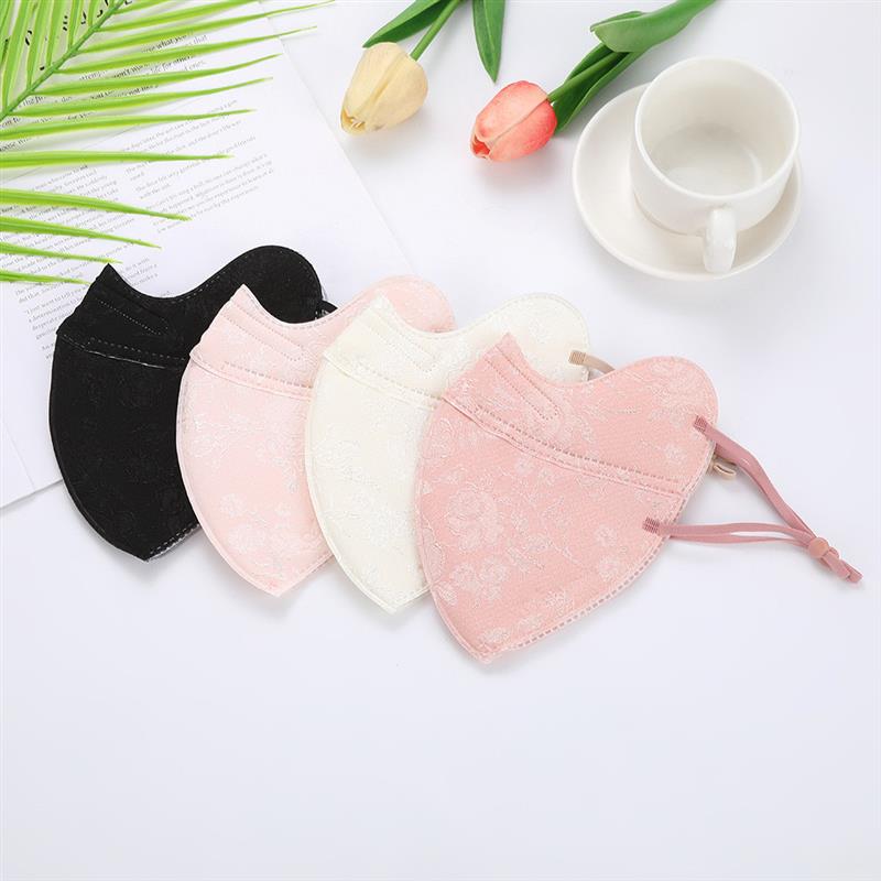 中国风玫瑰花口罩新中式日常搭配不勒耳防尘口罩3D立体防晒面罩