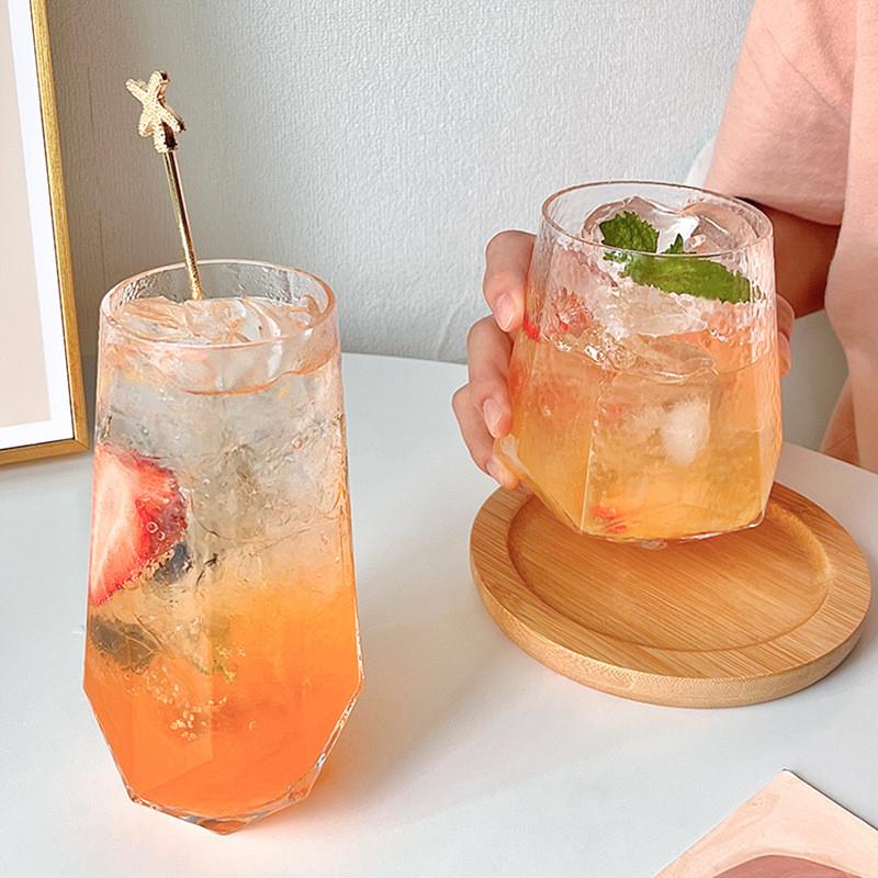 六菱角饮品杯ins网红玻璃