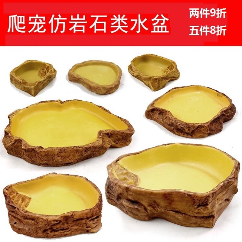 爬宠水盆造景食盆角蛙鬃狮