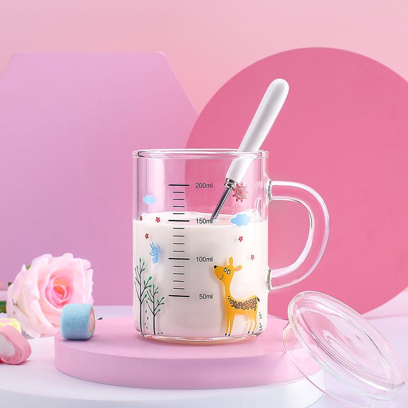 儿童早餐专用牛奶杯带刻度