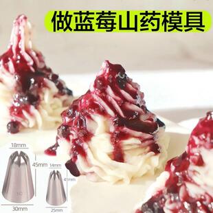 蓝莓山药模具家用制作做山药泥挤裱花嘴的工具加大号不锈钢表花袋