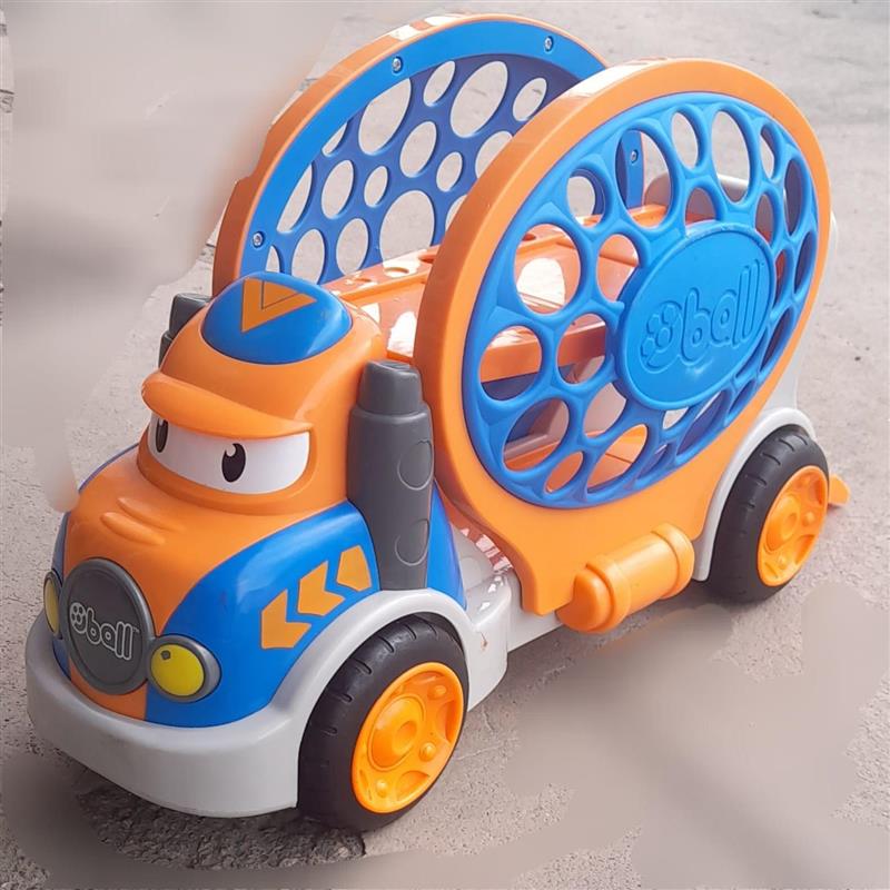美国奥波婴幼儿玩具卡车消防车1-2-3岁宝宝汽车软胶球手推车