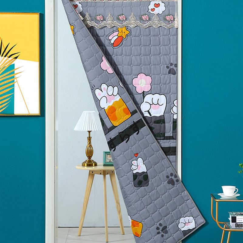 门帘冬加厚季保暖棉免打孔