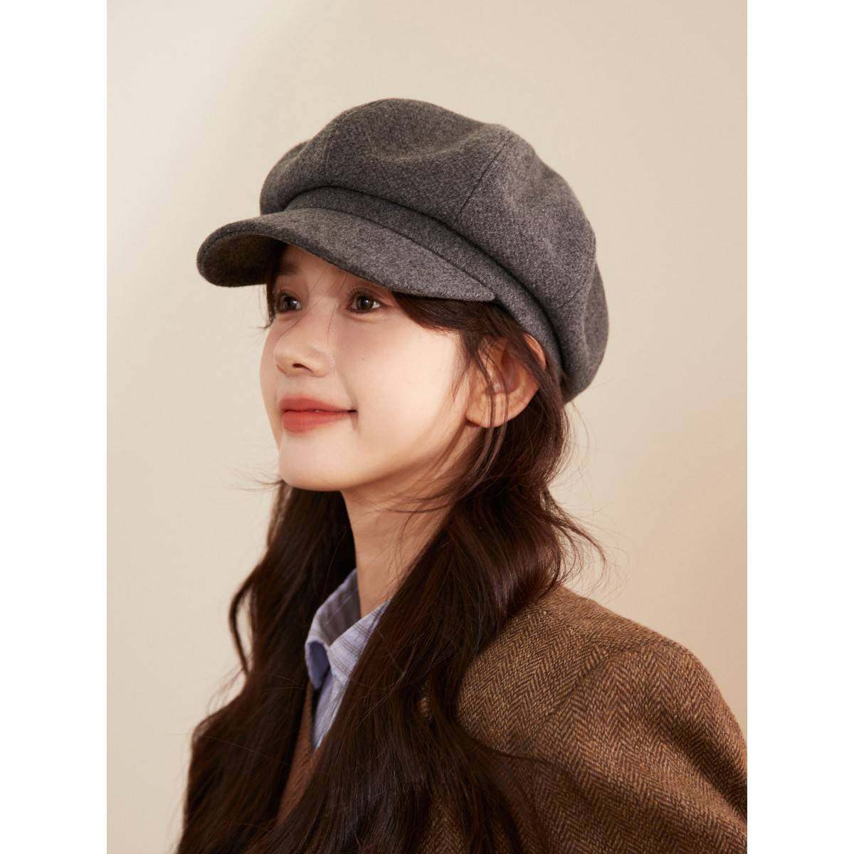 毛呢八角帽韩版气质显脸小,服饰配件/皮带/帽子/围巾,帽子,淘宝优惠券,粉丝福利购,淘宝优惠卷