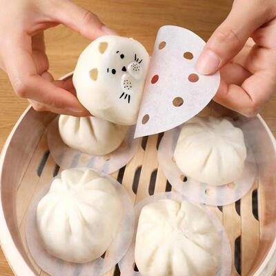 蒸包子的纸垫食品级家用蒸笼馒头垫纸一次性笼屉油纸包子不沾底商