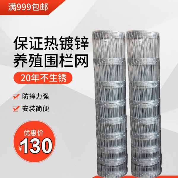 镀锌铁丝网牛栏网围栏网养殖网护栏网圈山防护网钢丝网户外隔离网