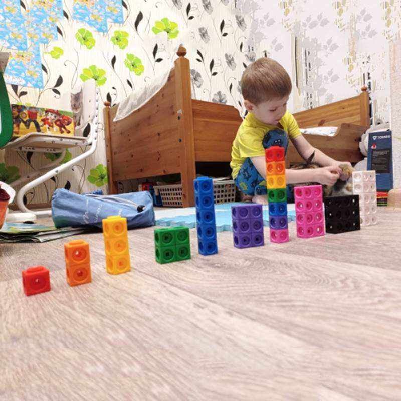 极速100pcs Numberblocks Multilink Linking Counting Cubes Sna