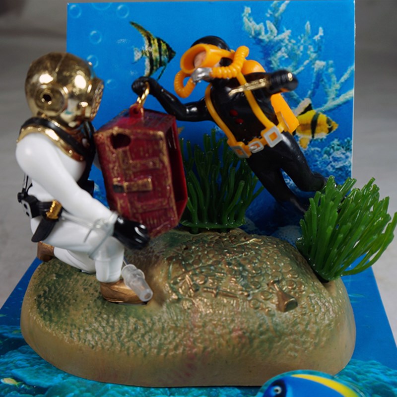 极速Hot Aquarium Decoration Undersea Tug of War Fish Tank Or