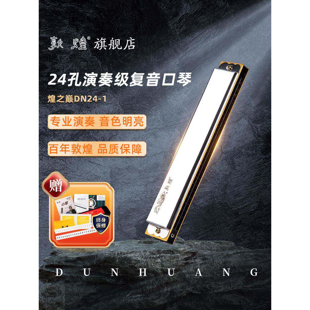 敦煌24孔覆调口琴正品初学者入门级专业演奏练习初学者专业乐器Dn
