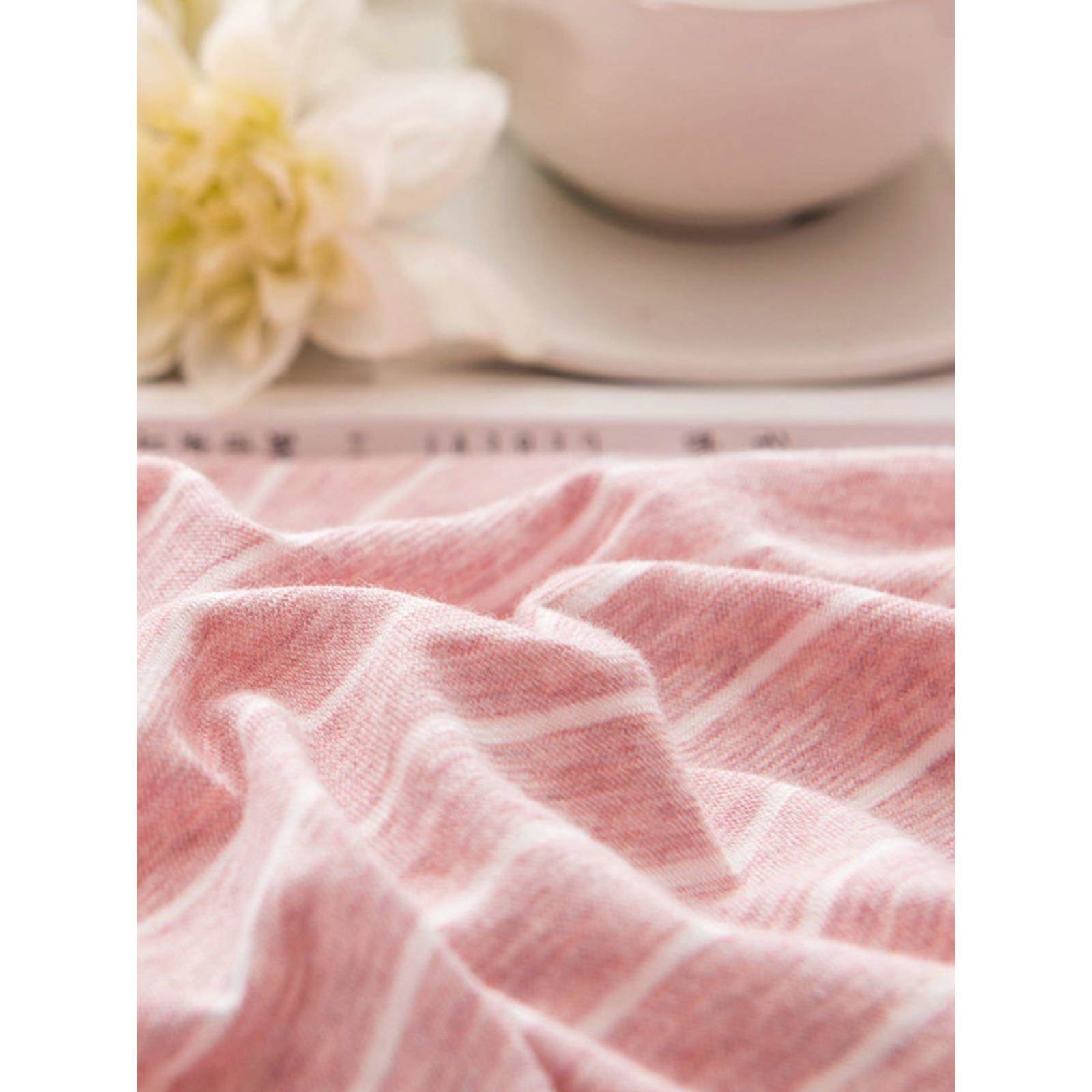 纯棉百隆纱汗布全棉色纺布料天竺棉针织面料日式条纹diy手工软糯