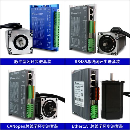 力川总线闭环485/CAN/EtherCAT步进电机套装42/57/60/86可一拖二