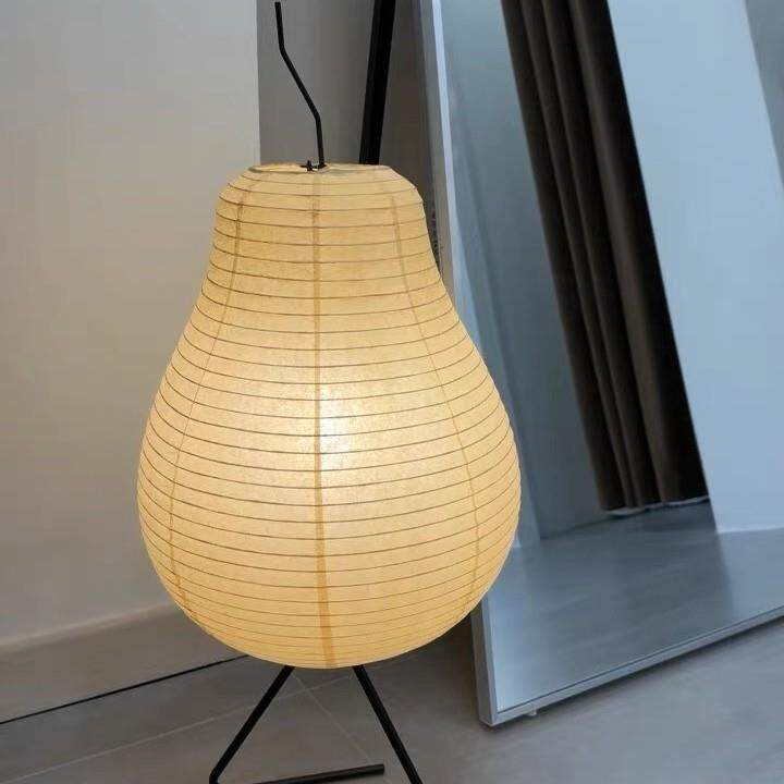 HL野口勇纸灯 中古侘寂风落地灯日式复古禅意民宿茶室梨形台灯