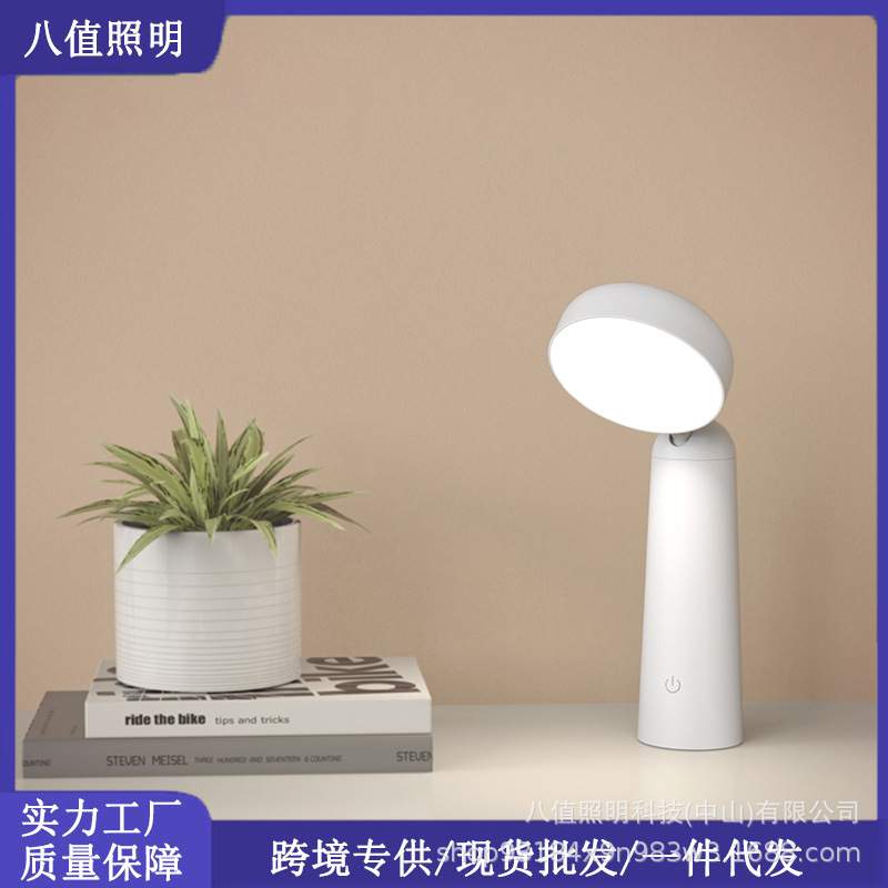 跨境新品现代简约led灯护眼学习桌面阅读台灯多功能充电小夜灯