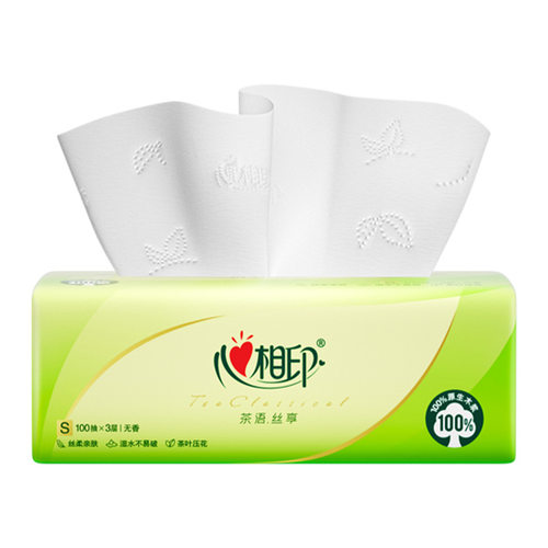 包邮 DT15100心相印茶语100抽300张纸面巾卫生纸餐巾纸家用抽纸